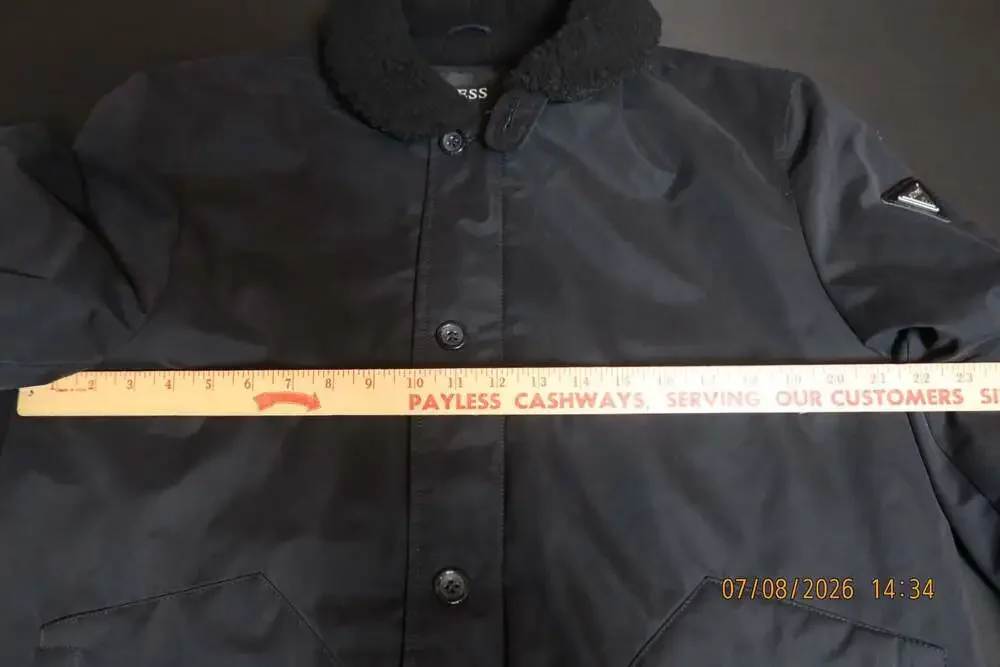 Guess Men'sFaux-Sherpa Lined Military Deck Jacket